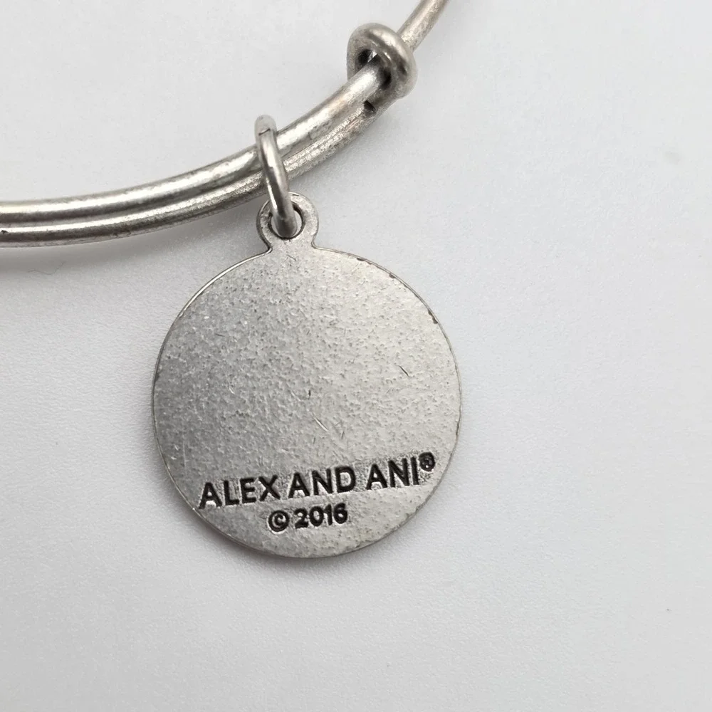 ALEX & ANI 'New Beginnings' Bracelet Charm Bangle Rafaelian Silver‎ Made In USA